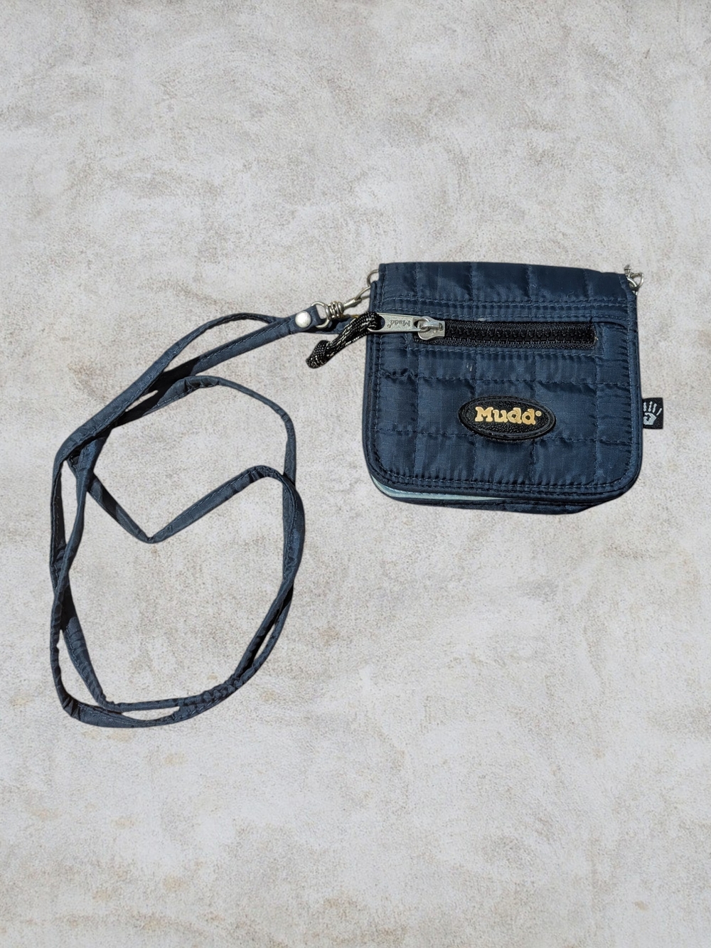 Mudd Dark Blue Quilted Crossbody Pouch